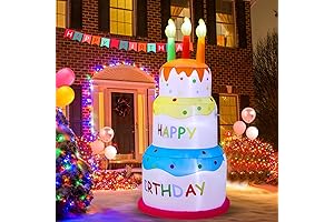 6ft Birthday Cake Inflatable with LED