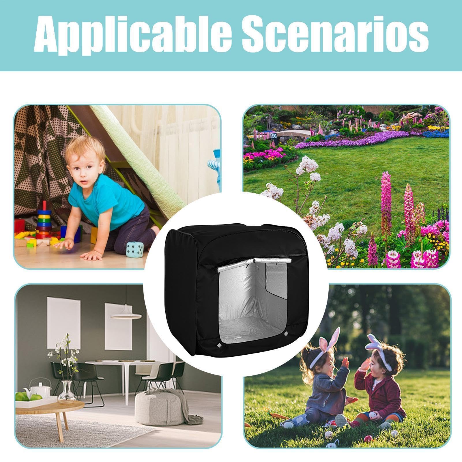Sensorik-Spiel Faltbare wasserdichte Beruhigende Höhle | Großes Blackout Autismus- Geeignet für Kinder Schlafzimmer Raum Zuhause und Camping Outdoor Hinterhof Reisen Lesen Lernen
