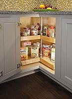 Vista 2 de Rev-A-Shelf Natural 32 Wood Kidney Lazy Susans 2 estantes, estándar