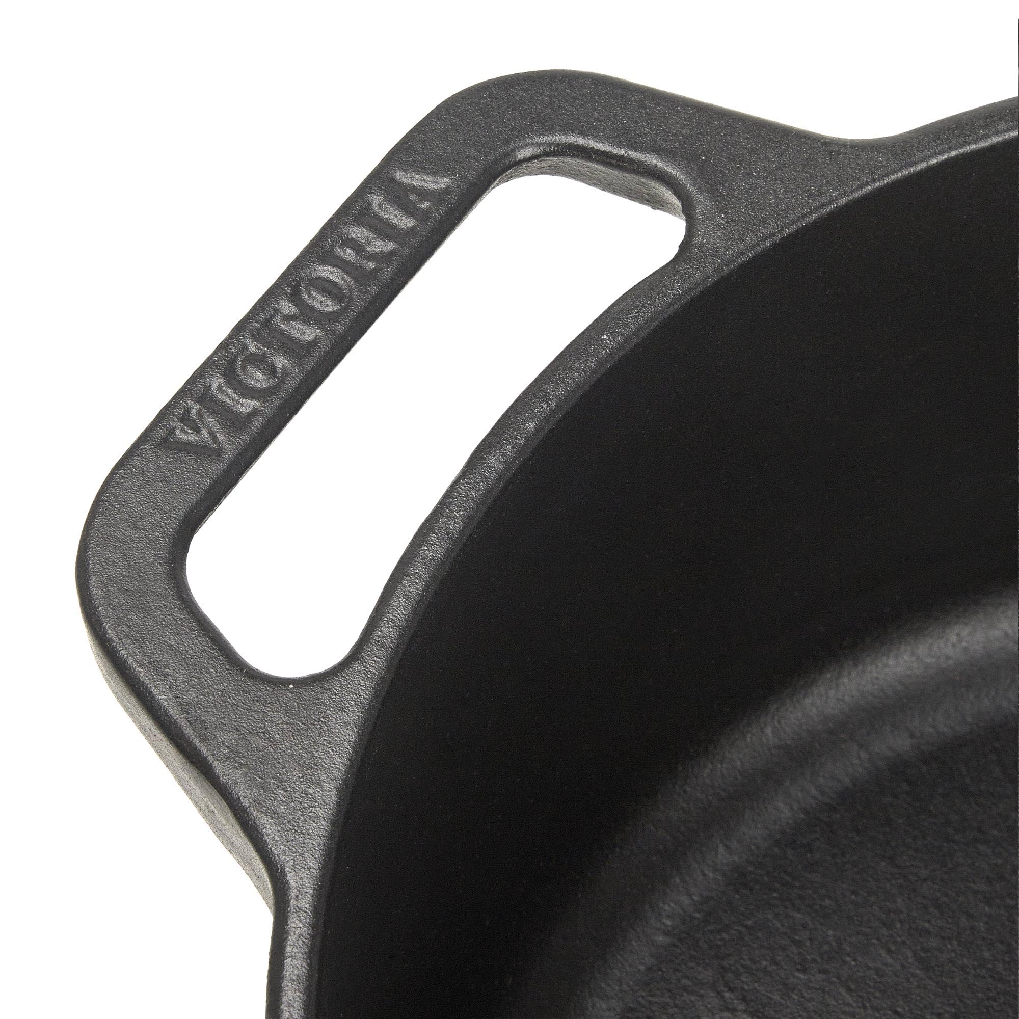 Victoria Horno Holandés Inducción Hierro Fundido Esmaltado 25cm, Cocotte 3,8L, sin PTFE ni PFOA, Apto para Fuego, Barbacoa, Horno, Vitrocerámica, Gas
