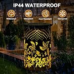 Ninonly Hummingbird Solar Lanternes Outdoor Waterproof, Cadeaux colibris pour femmes Solar suspension lumière, LED Décoration de jardin lumière pour Patio Yard Pathway Paysage Table Porch