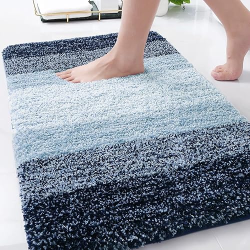 Miniatura 53 de Arotive - Tapetes de baño de microfibra, peludos, suaves, absorbentes, antideslizantes, gruesos, afelpados, se pueden lavar a máquina y secar