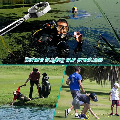 Miniatura 6 de Golf Ball Retriever, Golf Ball Retriever Telescopic for Water with Spring Release-Ready Head, Ball Retriever Tool Golf with Locking Clip, Grabber