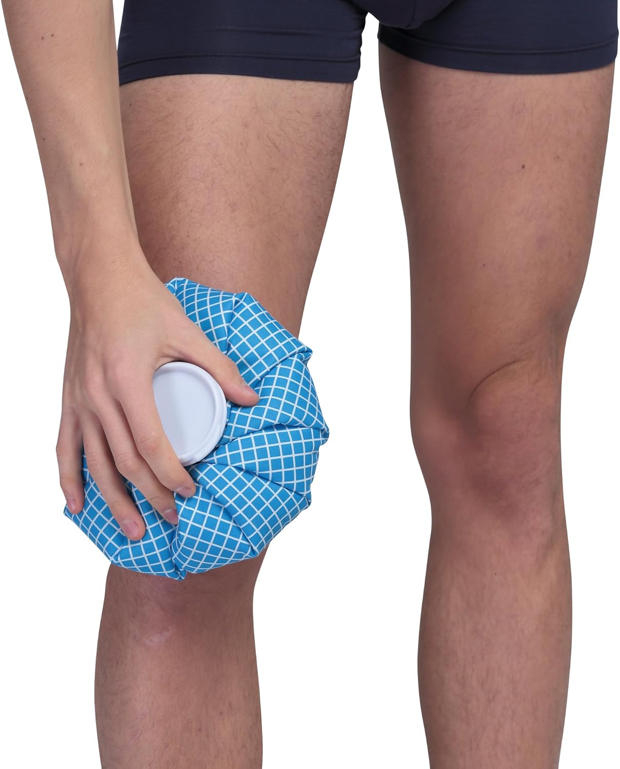Koo-Care Ice Bag Hot & Cold Reusable Ice Pack, 3 Pack[11", 9", 6"] (Blue/White Checkered)