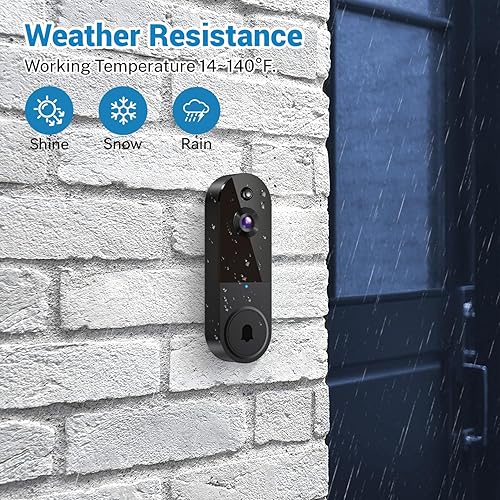 Miniatura 8 de Cámara de timbre de video de 1080p inalámbrica, detección de movimiento AI, conversación bidireccional, visión nocturna, almacenamiento en la nube,