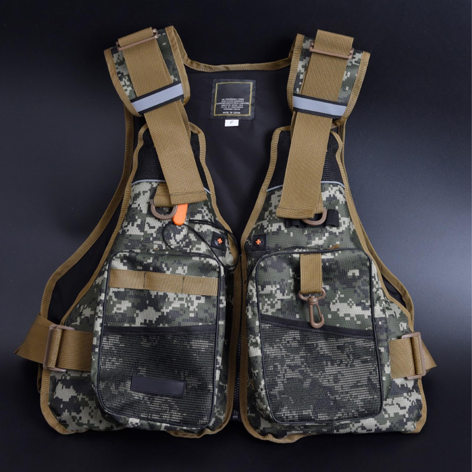 Giubbotto salvagente per adulti, tasche multiple in tessuto Oxford e riflettente, giubbotto galleggiante per kayak, unisex, canyoning, nuoto, rafting, surf, pesca con esche artificiali