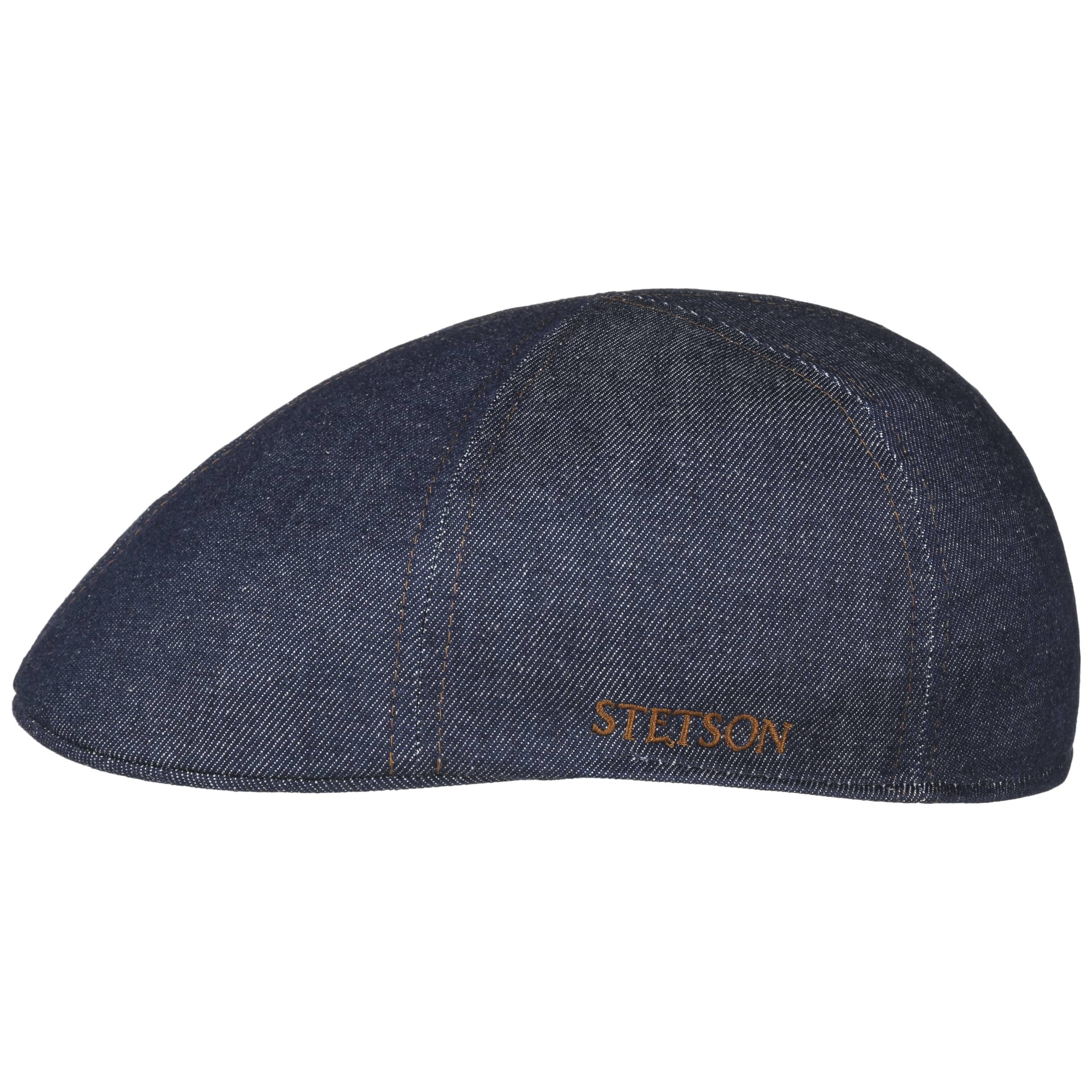 Stetson Texas Pure Denim Flatcap Schirmmütze Baumwolle Made in EU Sommer