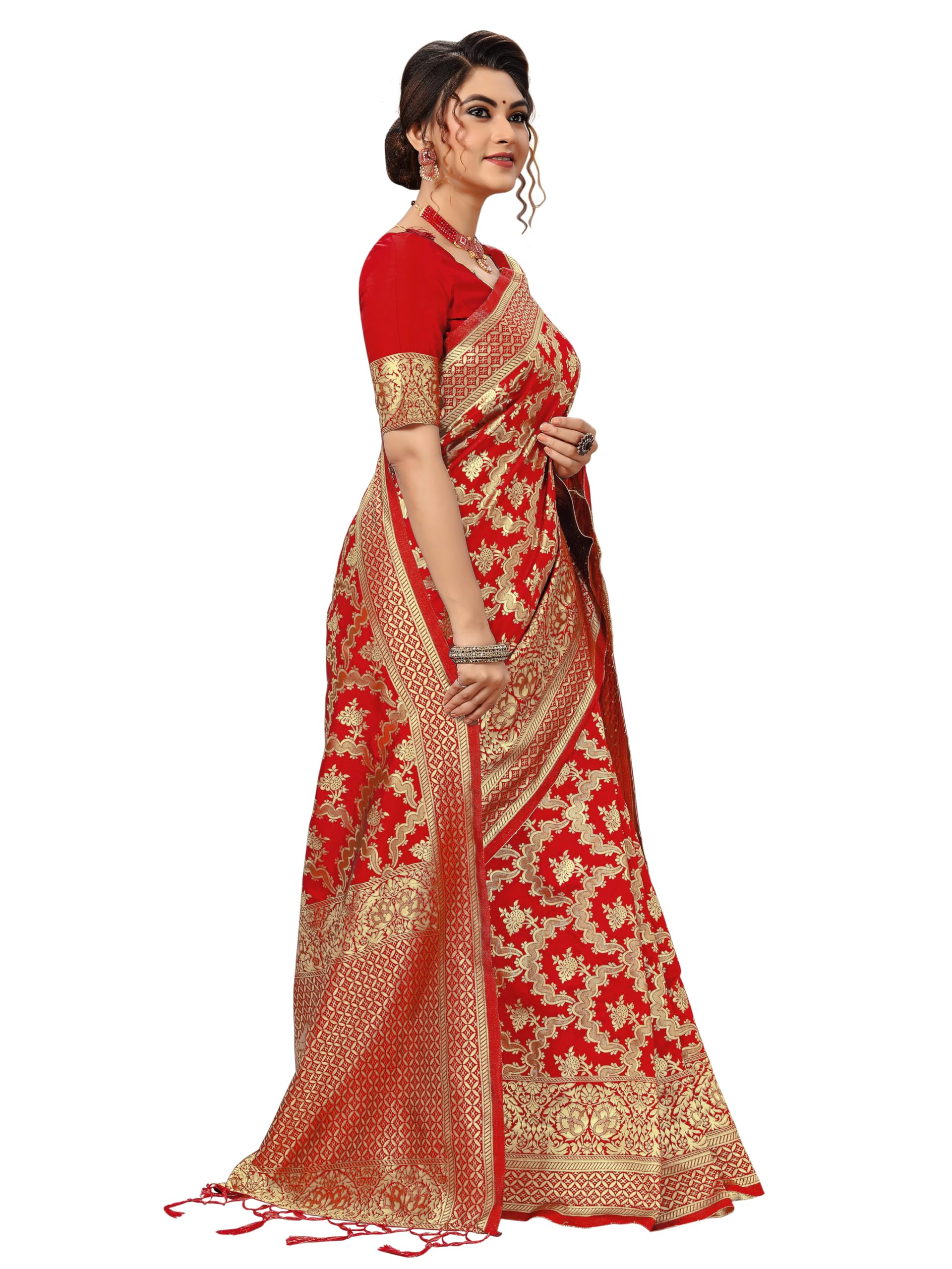 Nivah Fashion Women's Banarasi Art Silk Saree with Blouse Piece