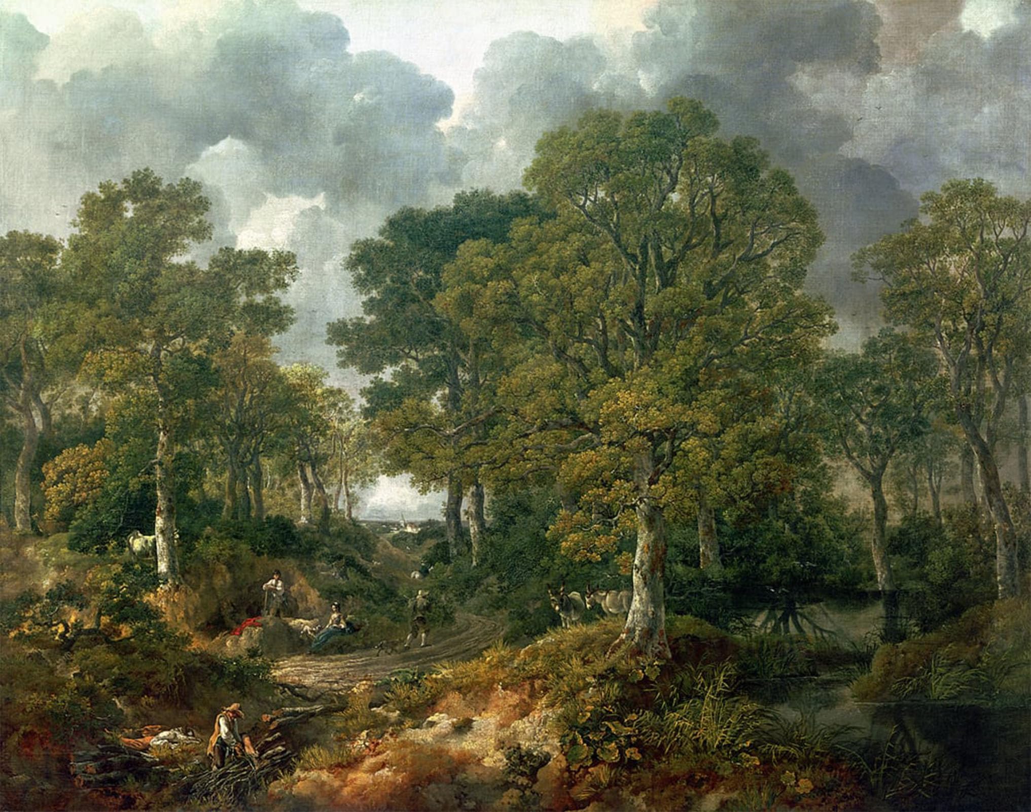 POSTERIIk Famous Animal Posters Vintage Picture Gainsborough's Forest by Gainsborough Modern Wall Decor for Home Decor 60x90cm