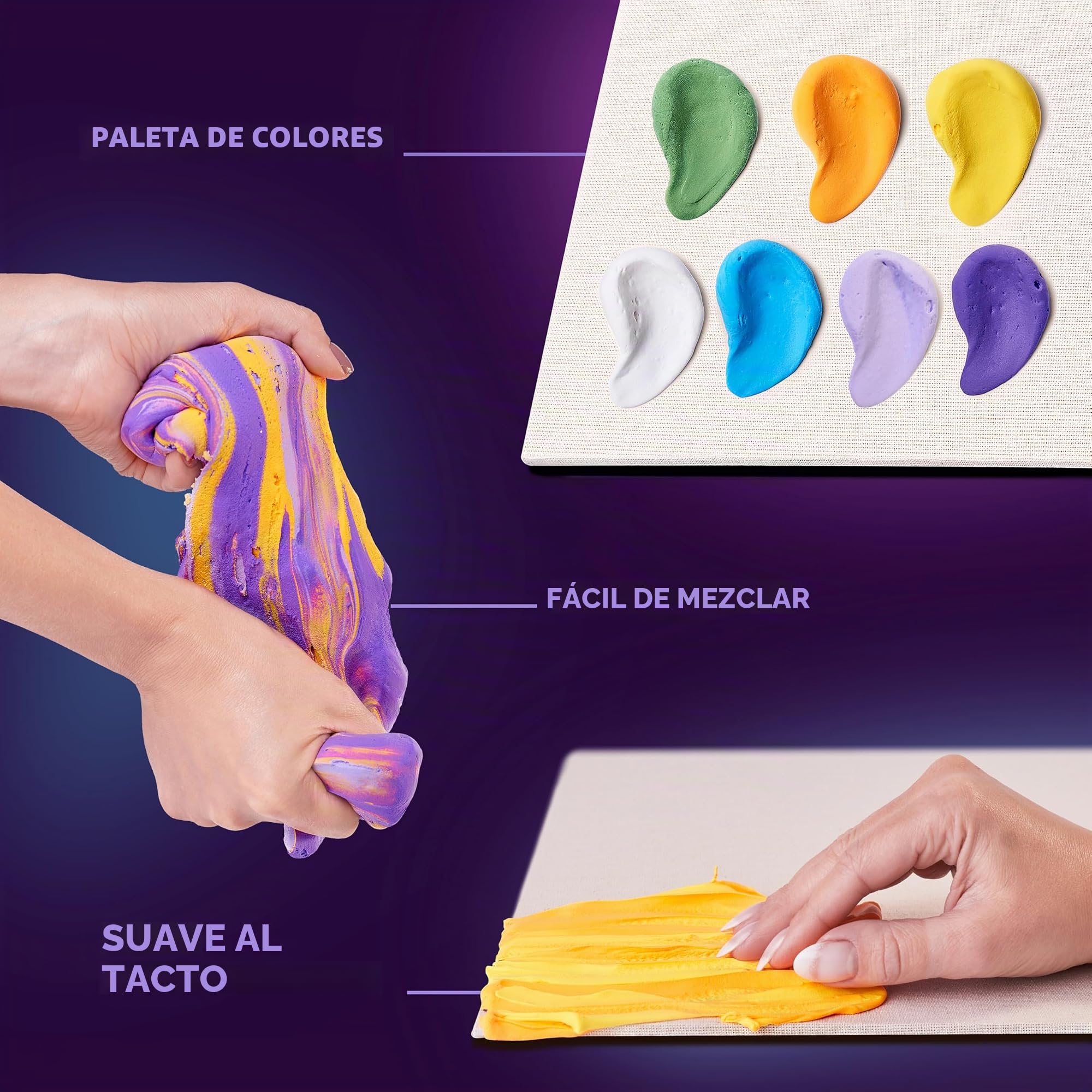 Oktoclay Irises - Set de pintura para espuma de espuma, 10007, multicolor