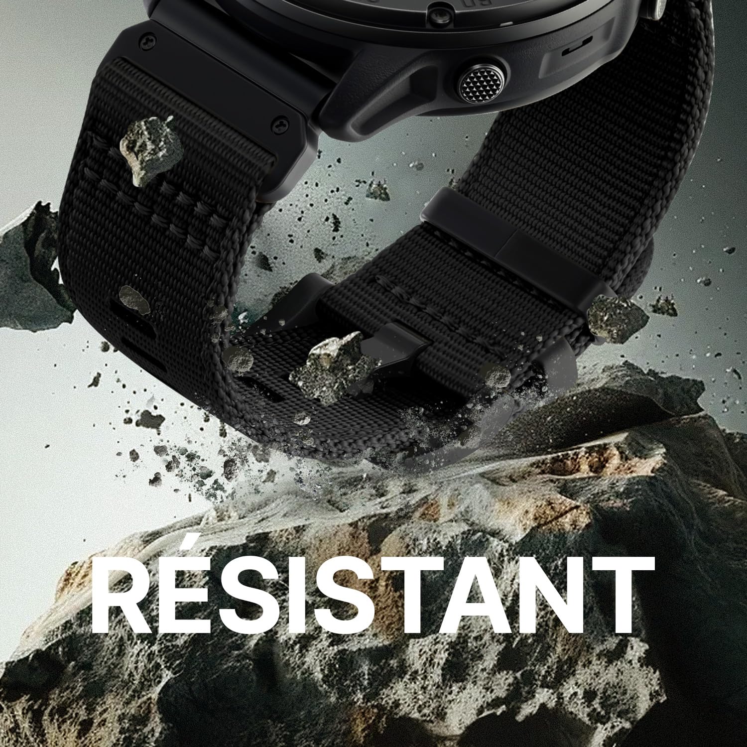 Bracelet 26 Mm Bandletic Compatible Garmin Fenix 7X/6X/Instinct – Nylon Militaire