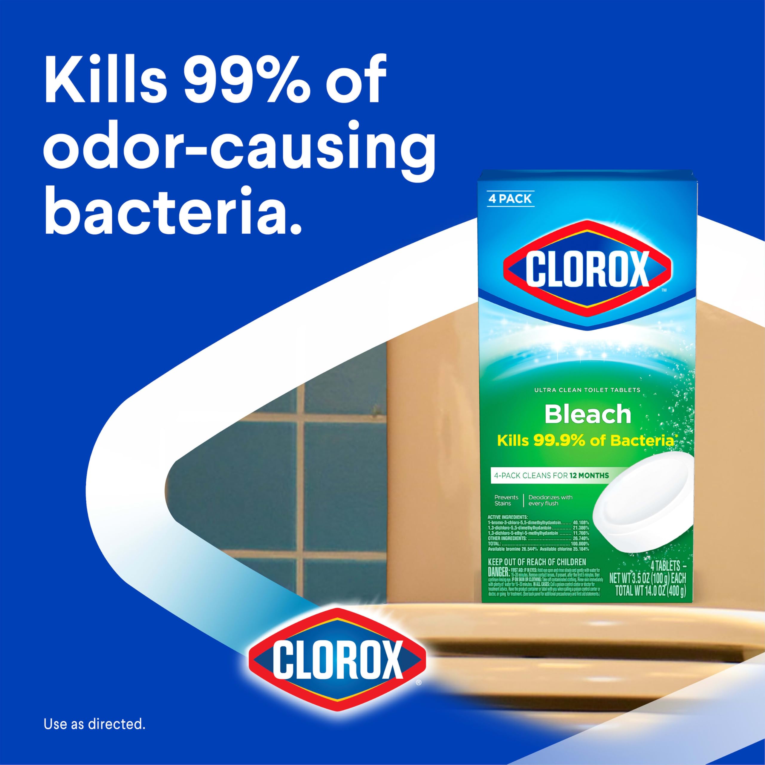 Bleach Toilet Tablets 4 Count T636223