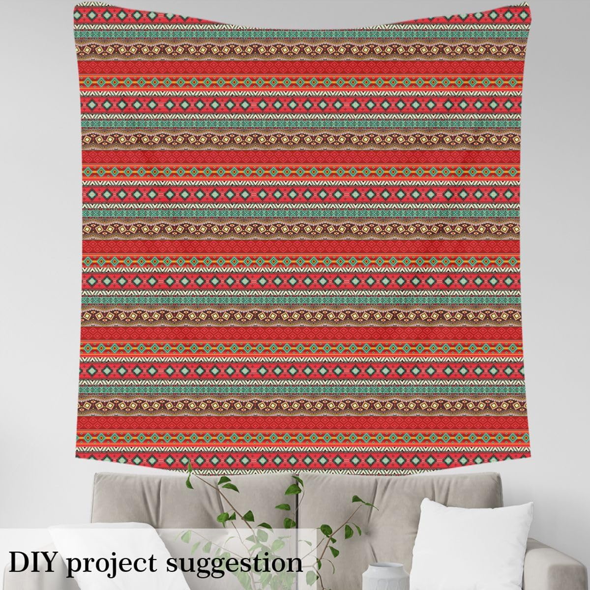 Boho Upholstery Fabric by The Yard Chic - Colorful Bohemian Theme, Southwest Style, DIY Art - 3 Yards