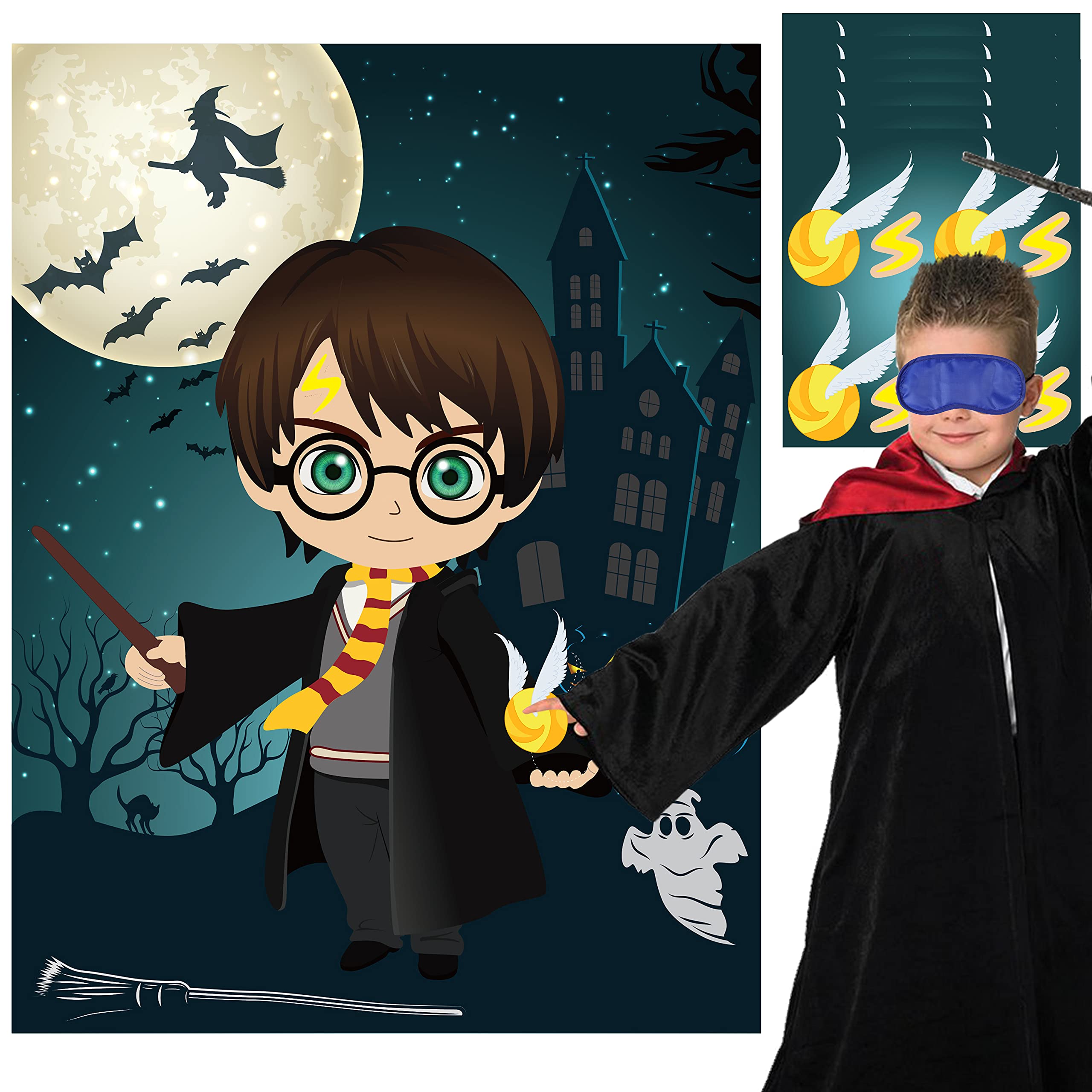 Buy C1krint Magical Wizard Stickers Party Game, Pin The and Little Ball