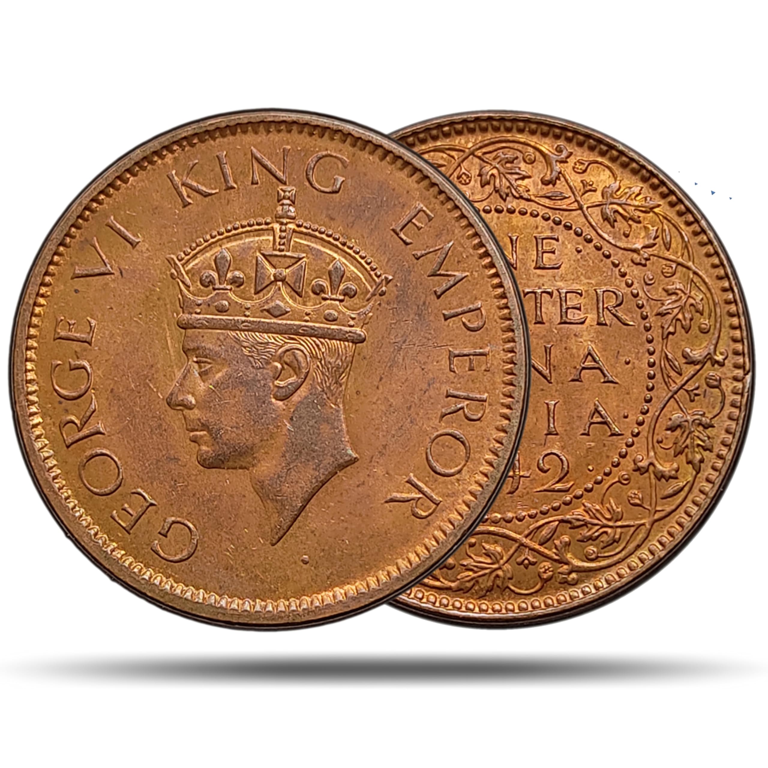 Quarter Anna George VI King Emperor UNC