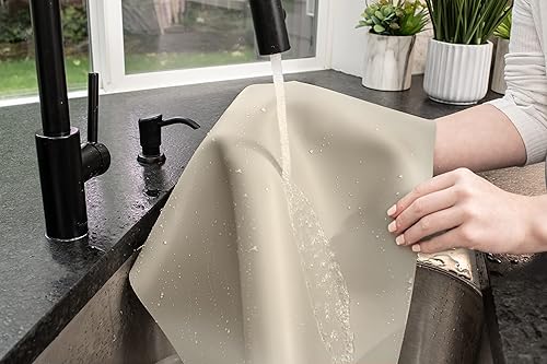 Miniatura 42 de Gasare - Juego de 2 manteles de silicón extra grandes, extra gruesos, protectores de encimeras, resistentes al calor, antiderrapantes, impermeables