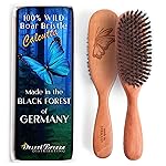 100% Pure Calcutta Boar Bristle Hairbrush for Natural Healthy Hair, Stiff Bristle, Made in Germany\'s Black Forest