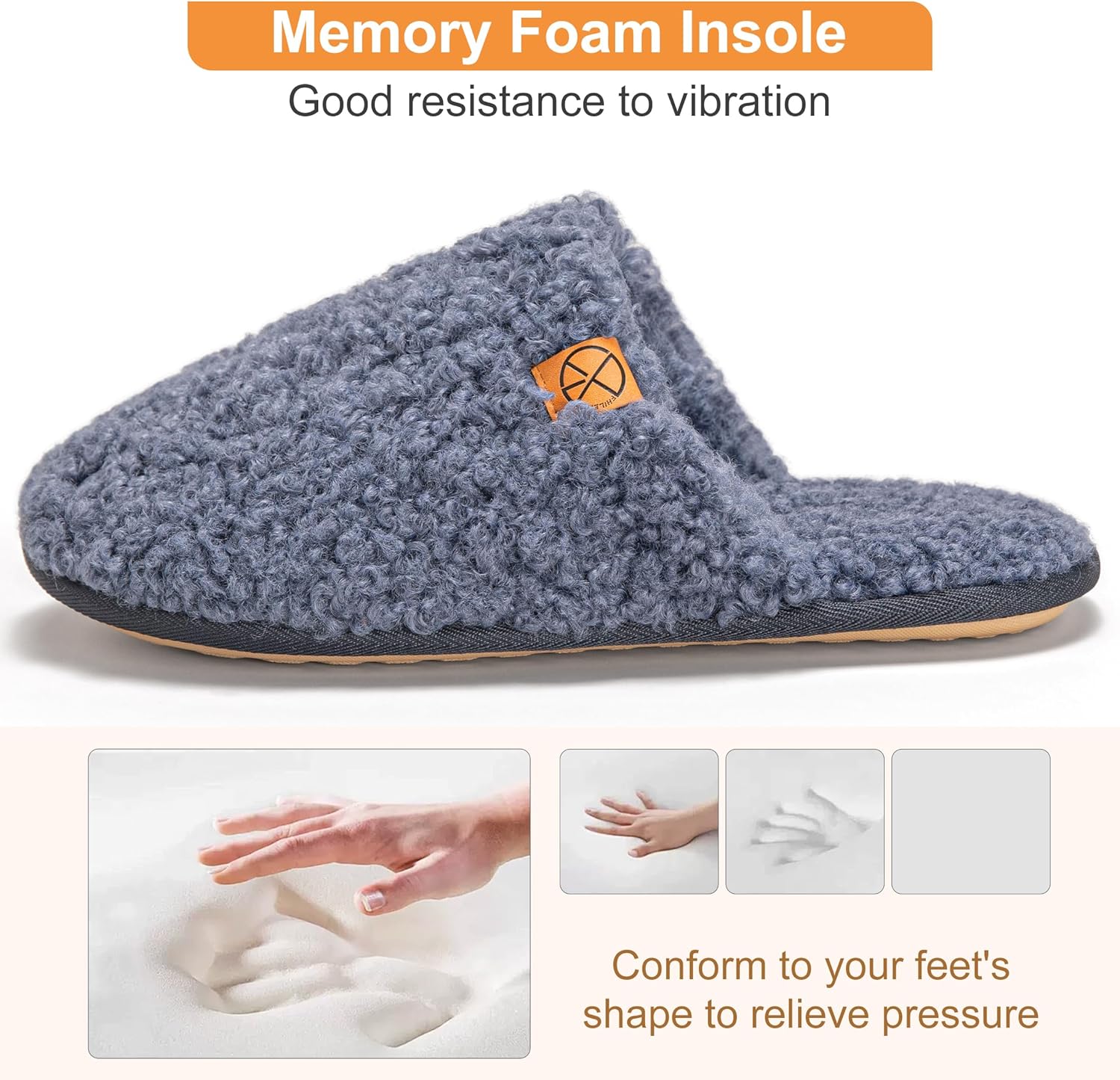 House Slippers for Women Comfy Faux Fur Memory Foam Bedroom Shoes Slip On Slides for Indoor Outdoor Use - Image 4