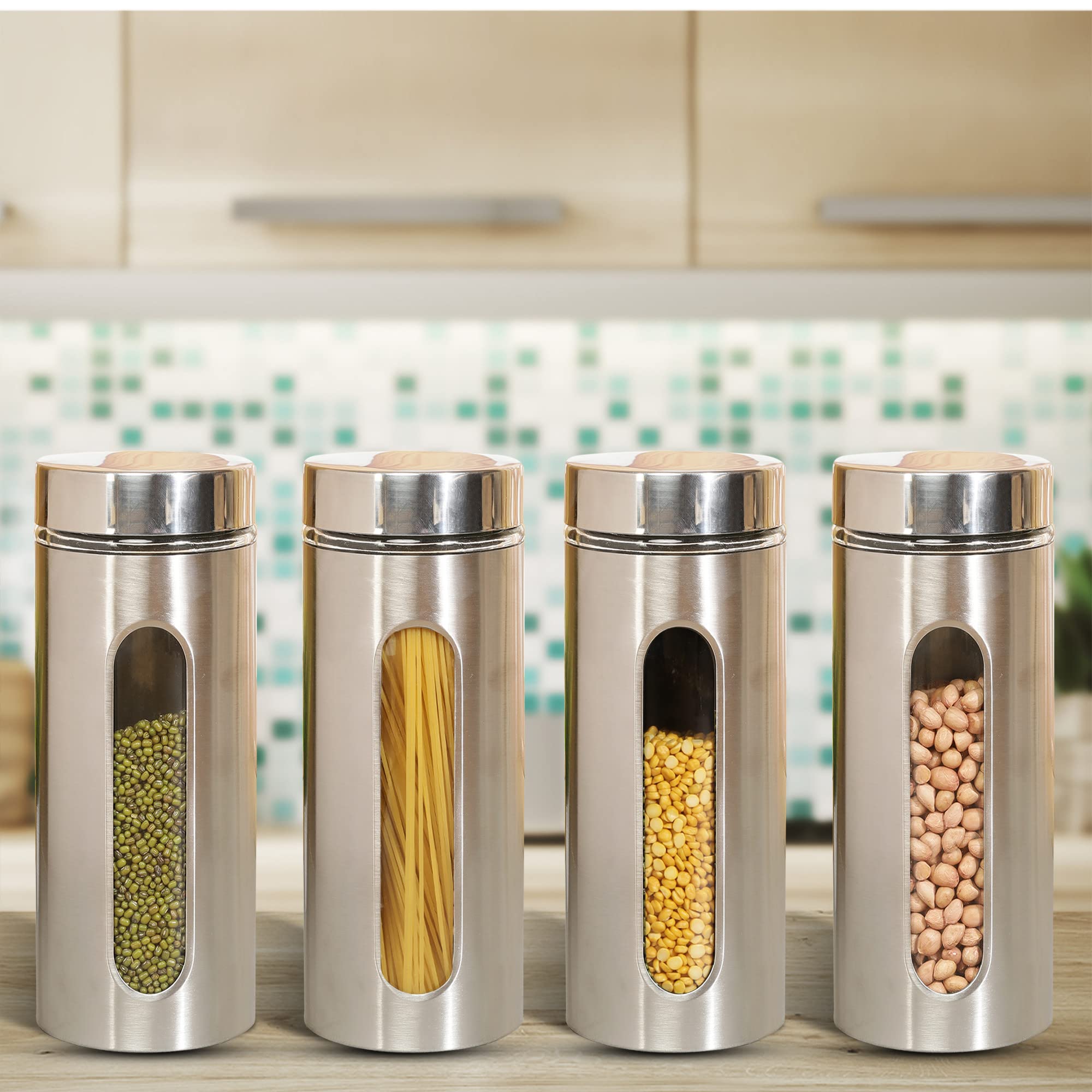 Cutting EDGE Glass Jars - Airtight Storage -2 Cutting EDGE Glass Jars - Airtight Storage -2