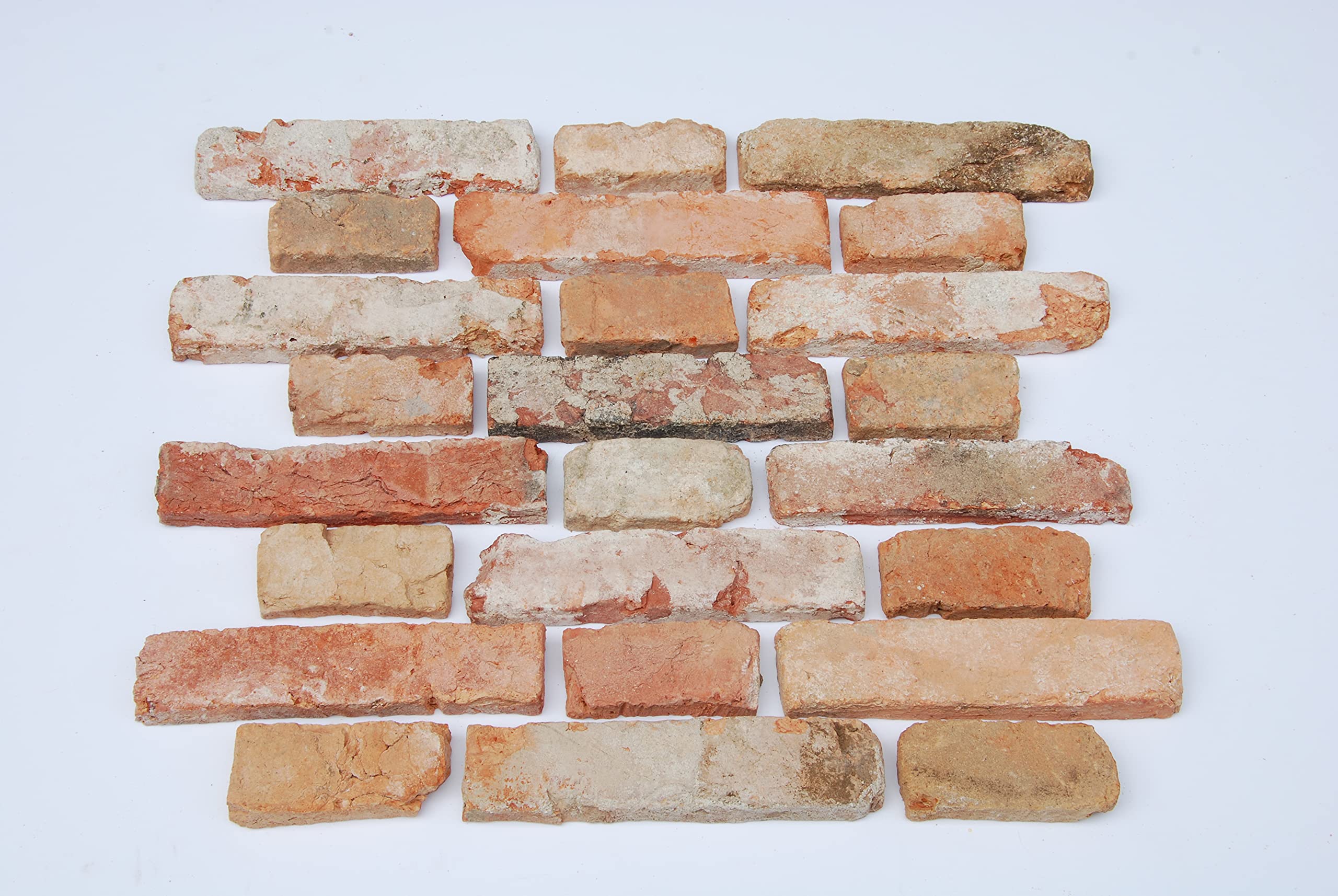 Whitestrawberry Genuine Reclaimed Heritage Handmade Clay Brick Slips wall Tiles (Sample)