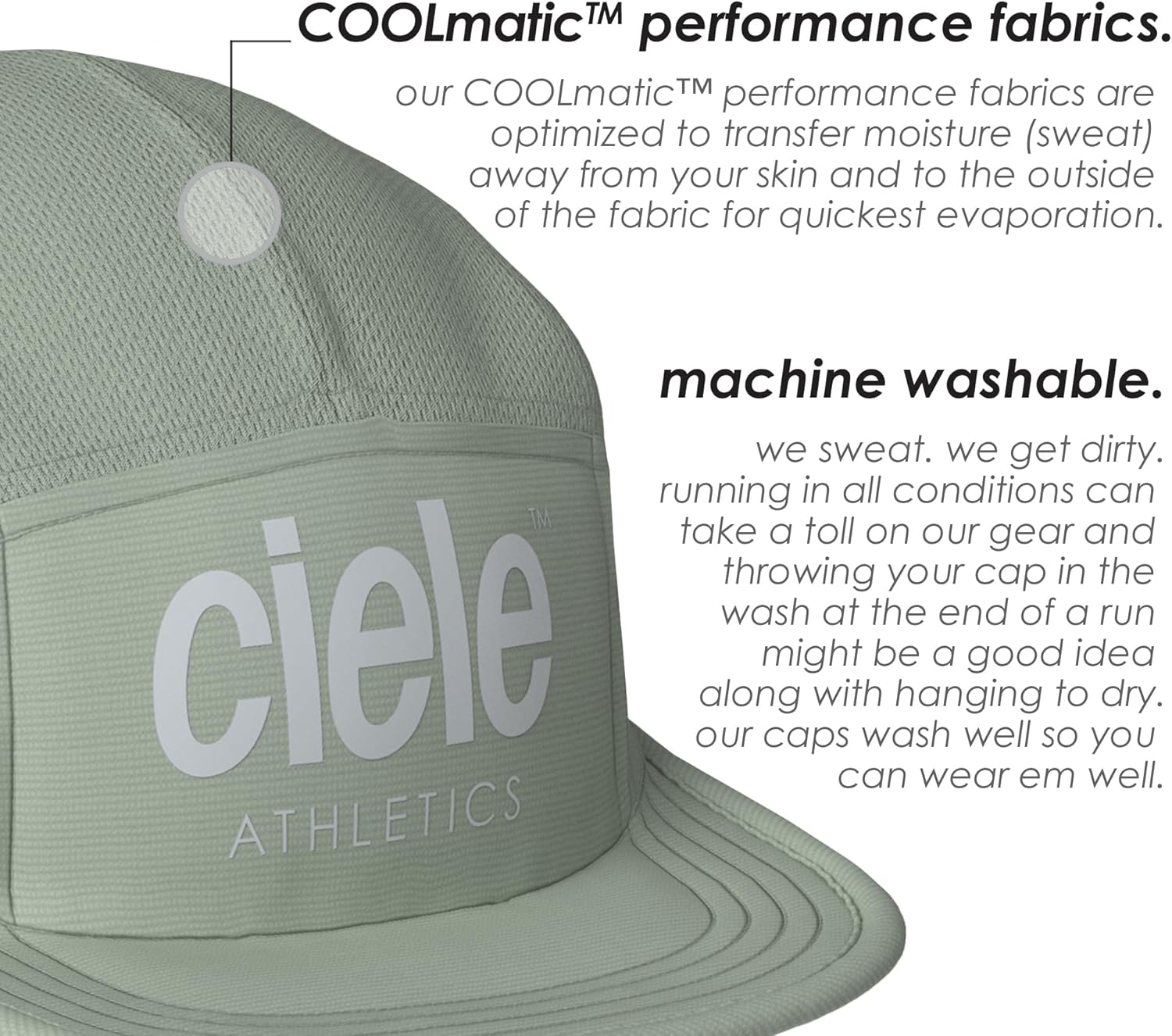Ciele Athletics GOCap - Premium Washable Moisture Wicking Hat with Sun Protection, 5-Panel Knit Running Hat