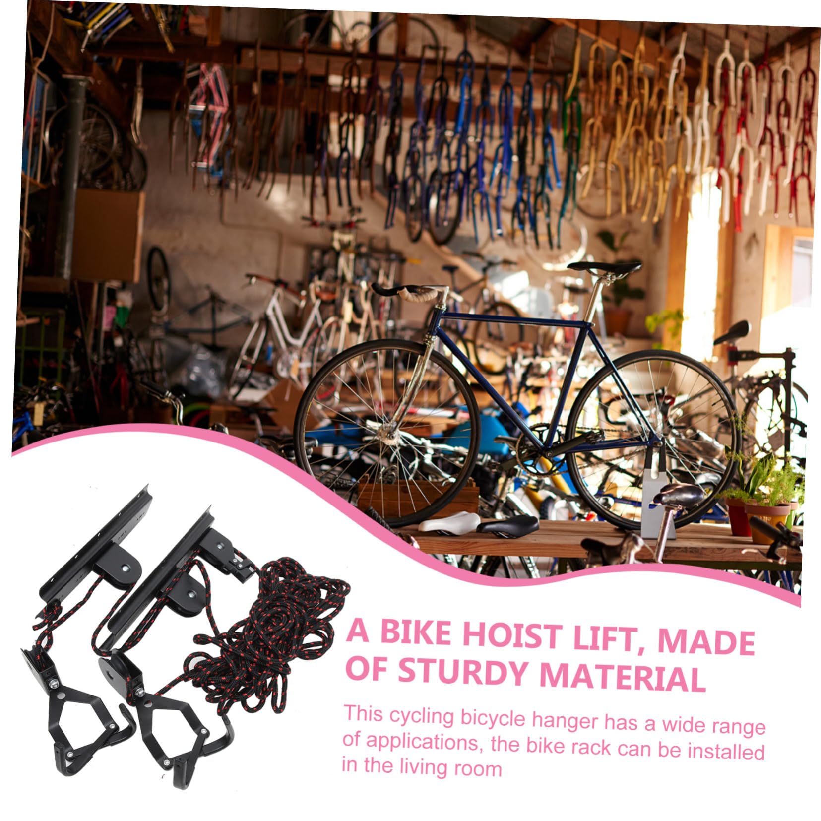 TOYANDONA Colgador de Bicicleta Resistente Estante de Pared de Kayak Limpieza de colgadores de Bicicletas Gancho para Colgar Bicicletas Abdominales Black