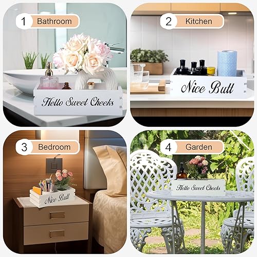 Miniatura 7 de Hello Sweet Cheeks Caja de decoración de baño, caja de decoración de baño VOOWO Nice Butt, divertido soporte de papel higiénico, caja de papel