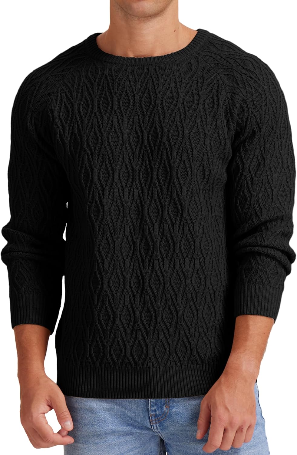 Sailwind Men's Cable Knit Sweater Casual Crewneck Long-Sleeve Knitted Pullover - Image 5