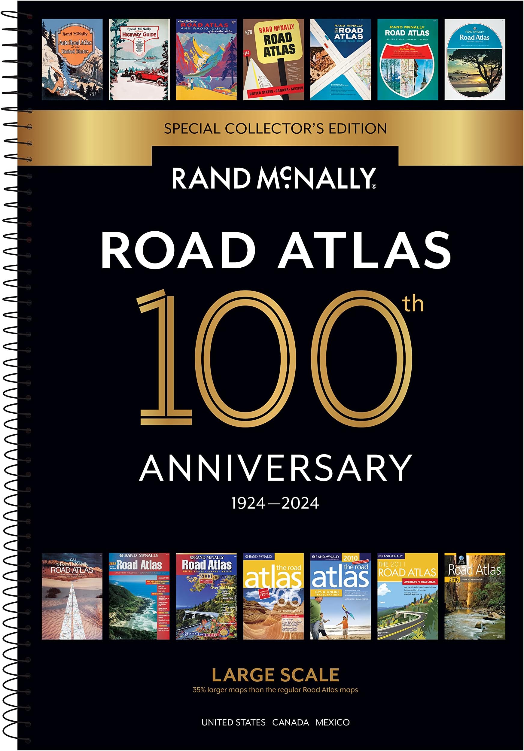 Rand McNally 2024 Large Scale Road Atlas - 100th Anniversary Collector's Edition