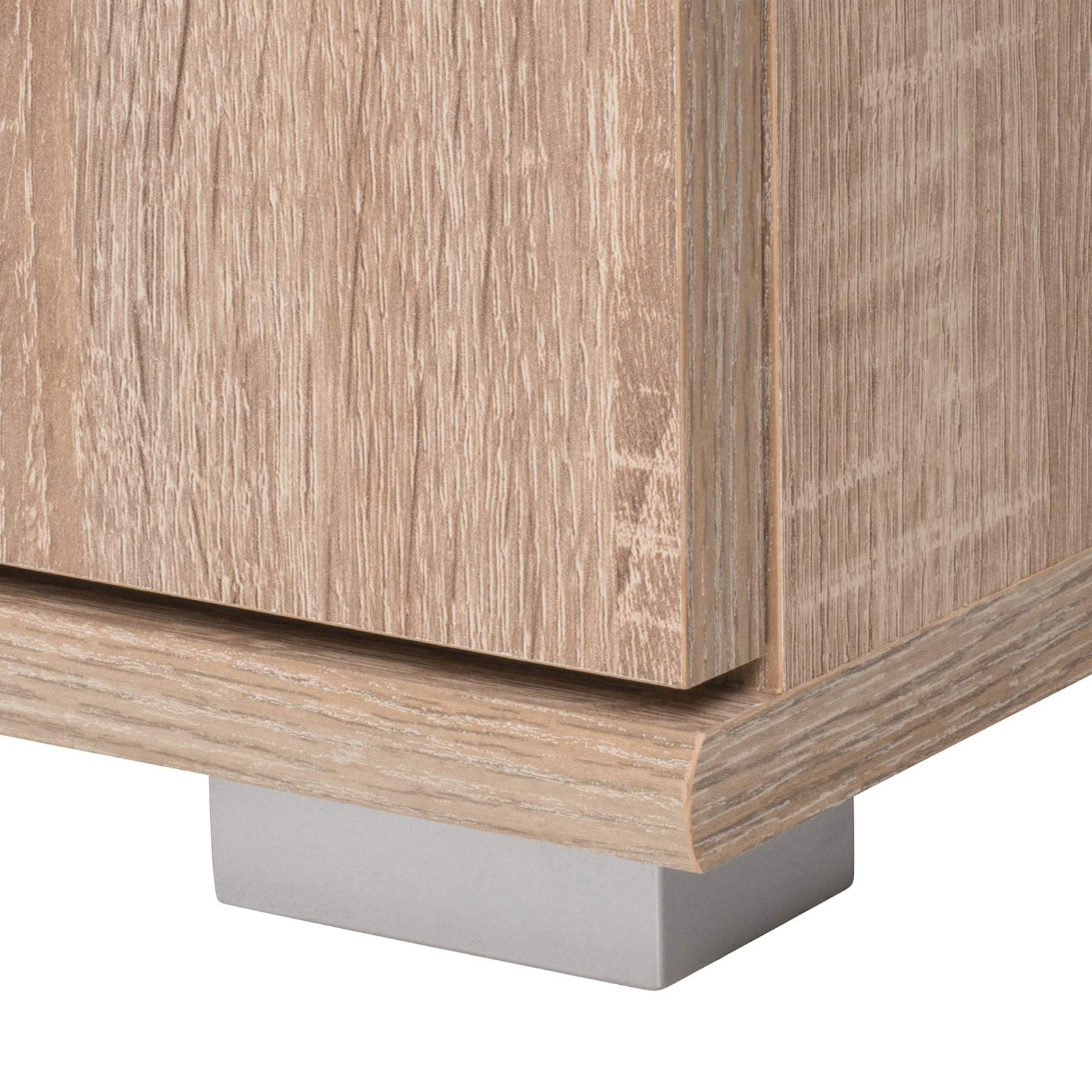 Casaria® Cassettiera Alba 2 Cassetti 2 Ante 71x74x35 cm Mobile Comò Entrata Credenza Effetto Legno Mobiletto Ingresso
