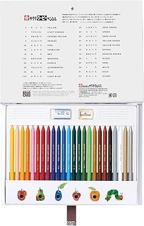 サクラクレパス クーピーペンシル 24色 ぬりえ絵本 はらぺこあおむし Fy24ハラペコアオムシ 色鉛筆 文房具 オフィス用品 Amazon