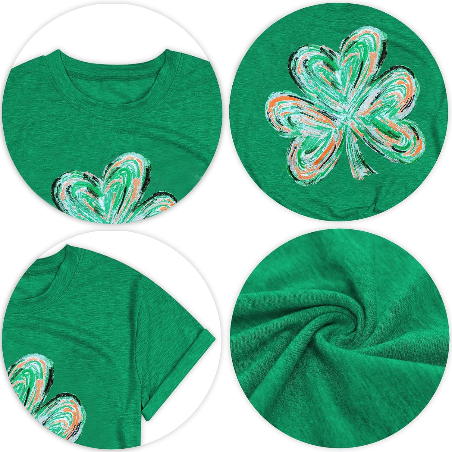 St Patrick's Day Shirts for Women Lucky Irish Shamrock Paddy's Shirt Cute Shamrock Graphic Short Sleeve Tees Tops 2025 - Image 5