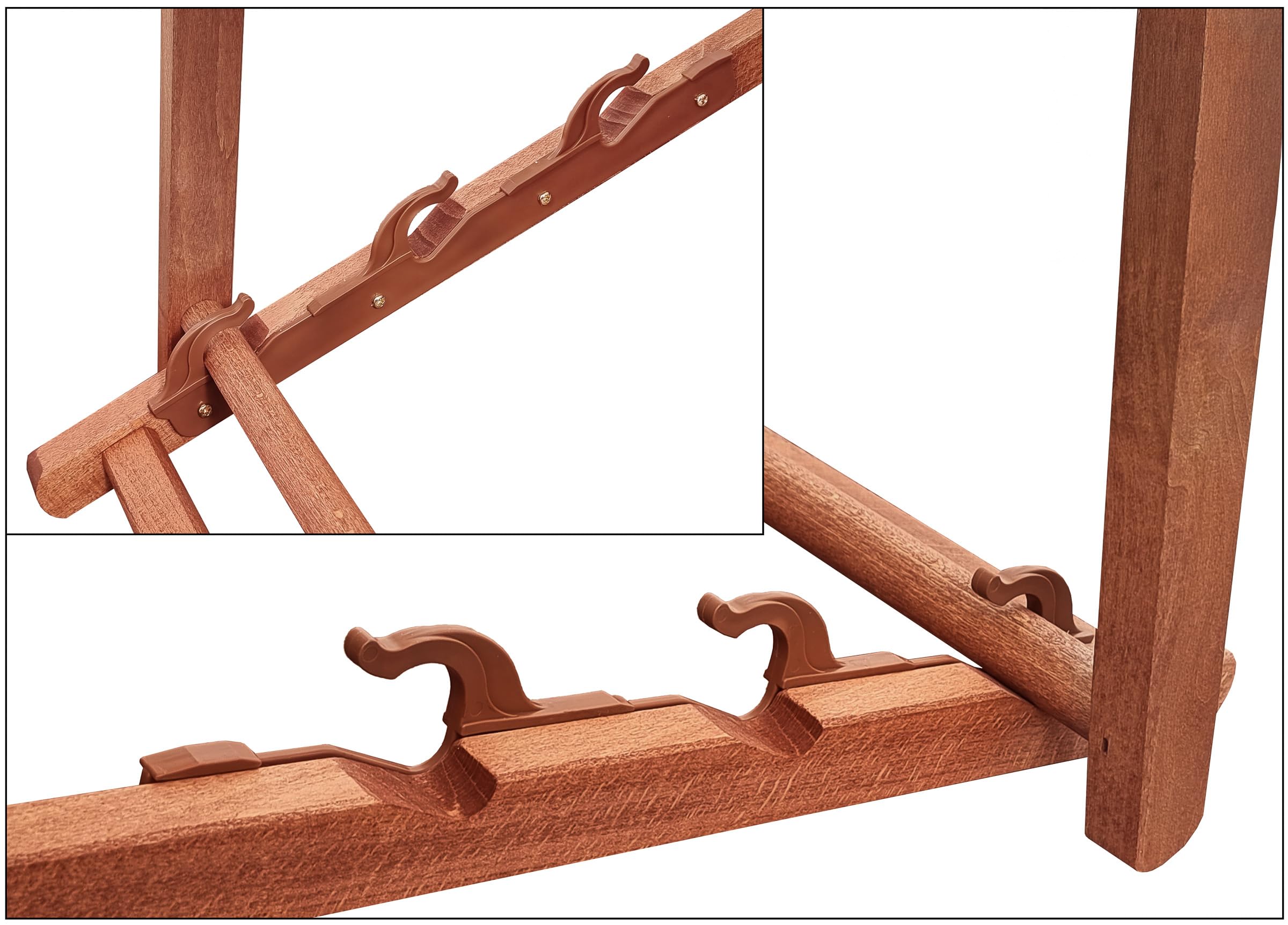 Erst-Holz Sedia Sdraio a Righe Bianco-Rossa con braccioli Parasole tavolino Cuscino Chiaro 10-314STKH