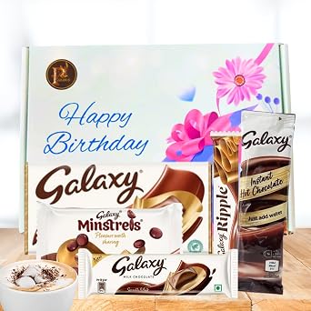 Galaxy Milk Chocolate Bars Multipack Hamper Gift Box | Assorted Chocolate Sweets Selection for Birthdays, Kids, Movie Nights, Xmas Eve Box, Small Gifts for Chocolate Lovers (Birthday 4)