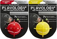 Vista 1 de Playology Juguete para perros Squeaky Chew Ball - Carne de res y pollo