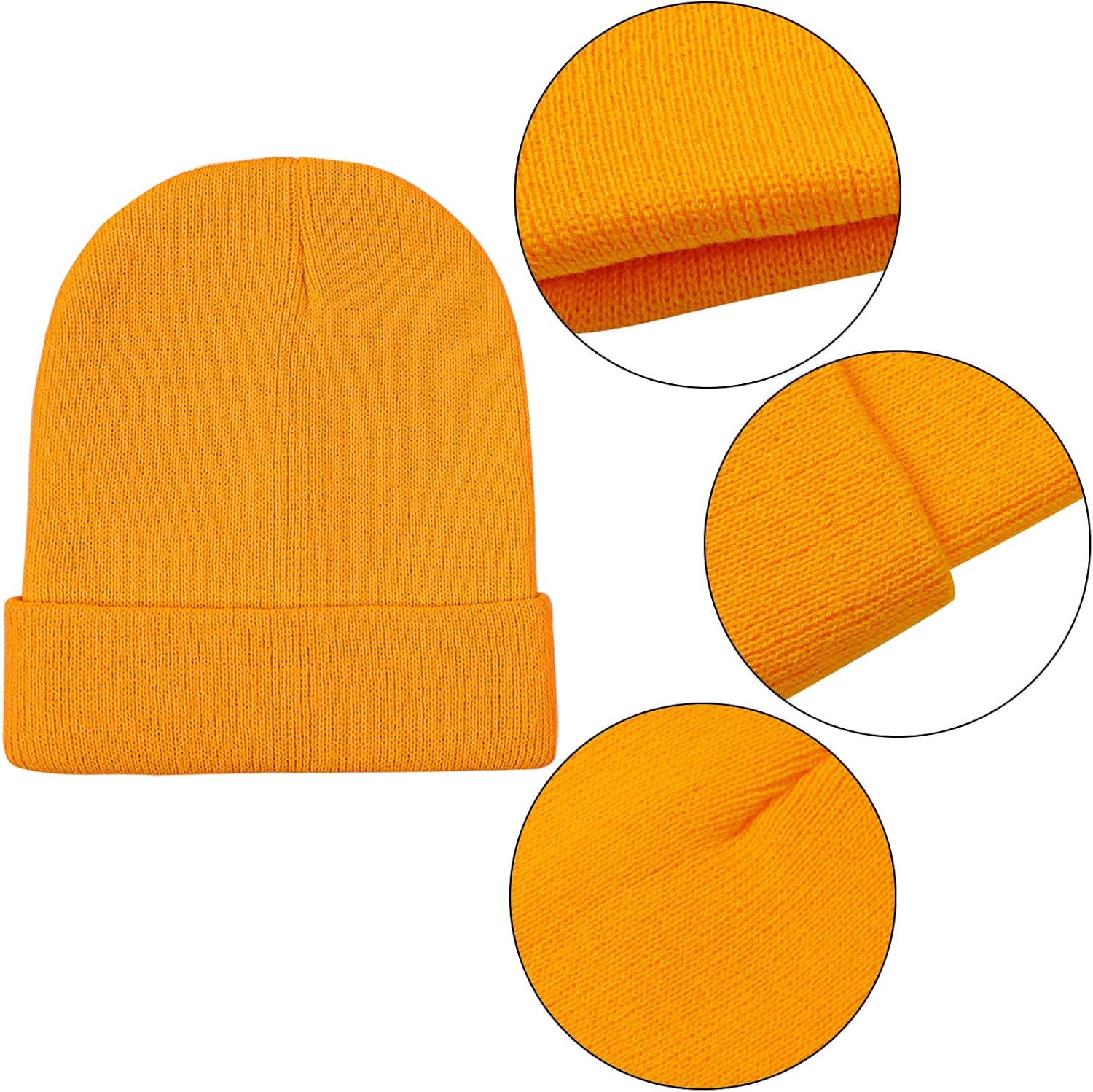 Cooraby 12 Pack Kid's Winter Beanies Knit Warm Cold Weather Beanies Hats, Assorted Colors - Image 2