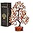 YATSKIA Carnelian Crystal - Gem Tree, Stone Tree, Crystal Tree for Positive Energy, Healing Crystals, Chakra Tree of Life, Gemstones and Crystals