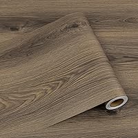 Vista 13 de Azulejos de suelo de despegar y pegar: rollo de 11.8x137.8 pulgadas con textura de grano de madera, pisos de vinilo autoadhesivos e impermeables sin