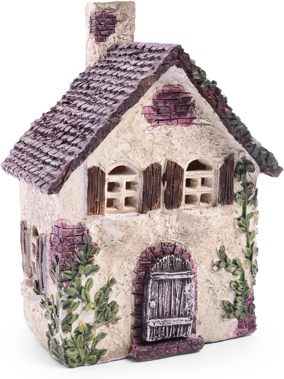 Miniature Fairy House Statue – Garden Décor Accessories Home for Fairies (Ivy House)
