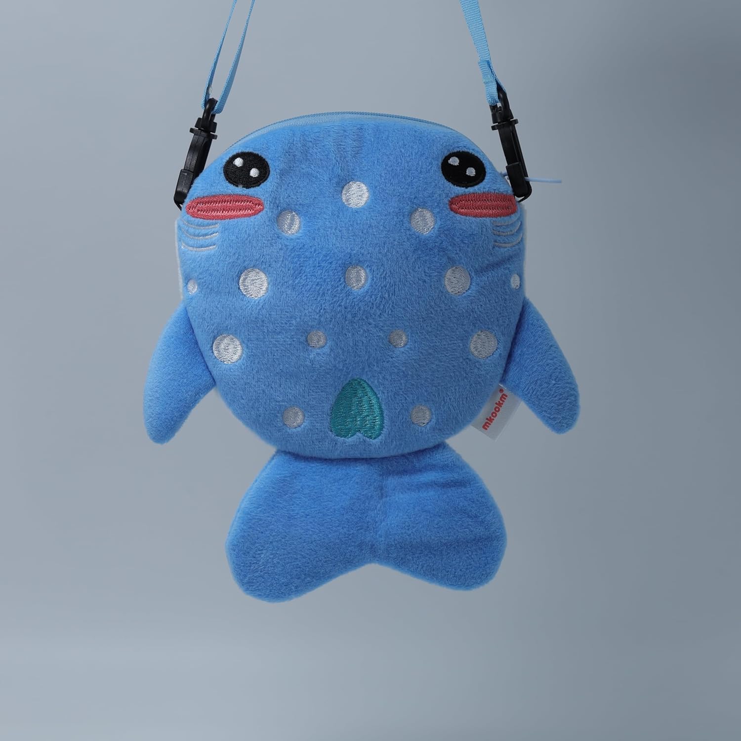 Whale Shark Crossbody Bag – Ocean Plush Blue Purse – Cute Sea Creature Coin Bag – Travel Sling Bag – Stuffed Animal Toy Whale Shark Lovers - Image 9