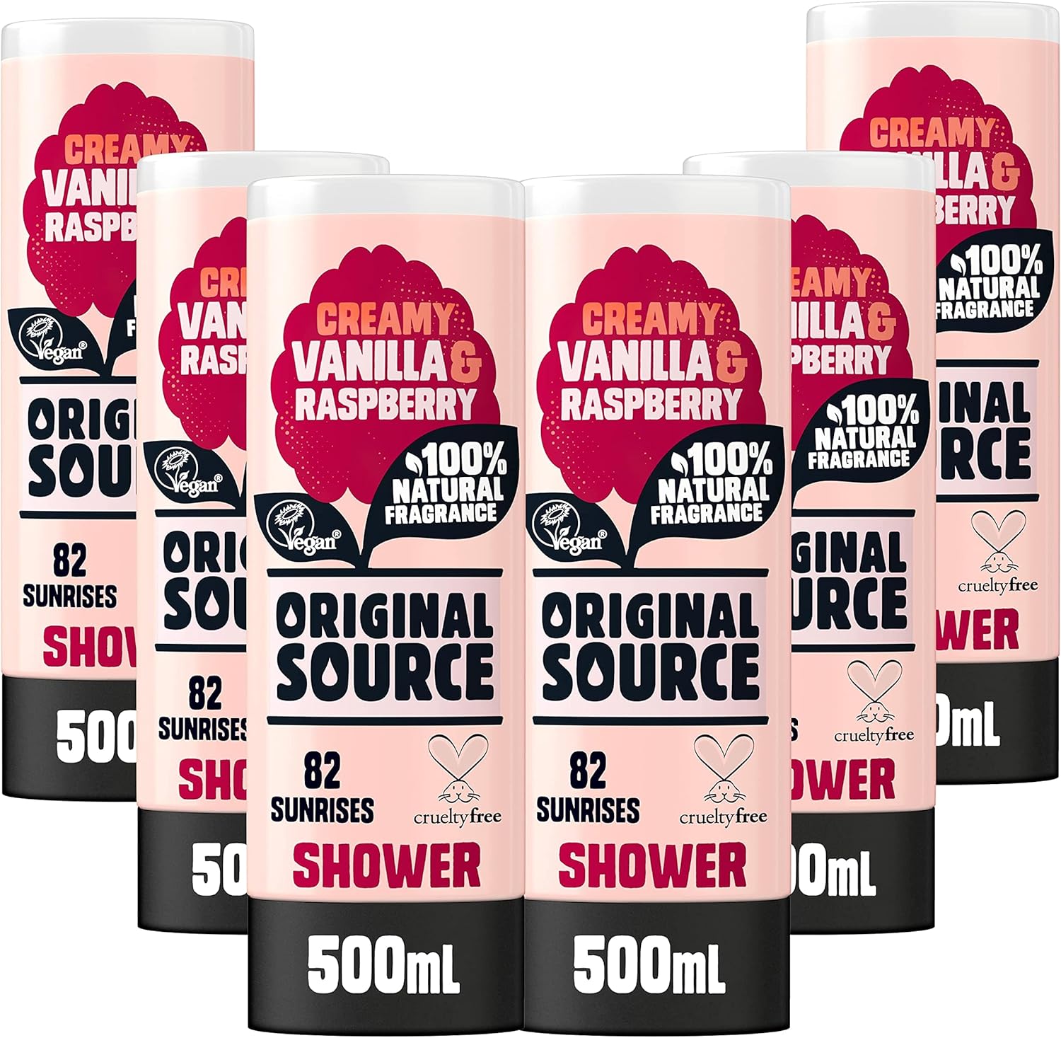 Original Source Vanilla Milk and Raspberry Shower Gel, 100 Percent ...