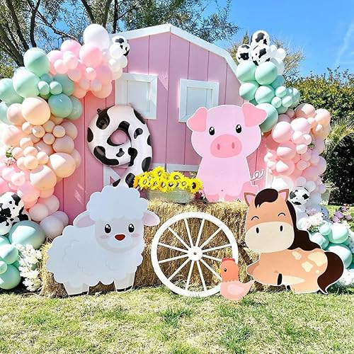 Miniatura 5 de Globos con estampado de vaca de 40 pulgadas, globo de número 9 con estampado de vaca, blanco y negro, temática de vaquera, niños, 9 cumpleaños,