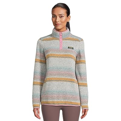 L.L.Bean Sweater Fleece Pullover Print Women