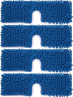 kCarpoly 4 Pack Thicken Mop Refills Compatible with O-Cedar Dual-Action Microfiber Flip Mop, Replacement Mop Heads for Dry/Wet Use, Machine Washable Double Sided All Surface Cleaning (4), Blue