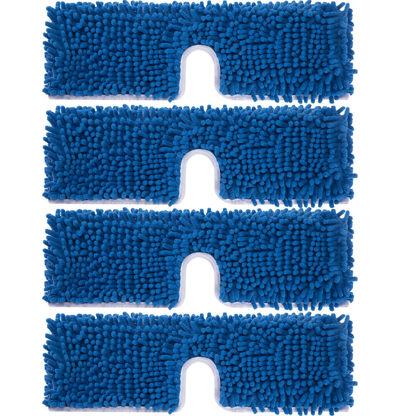 kCarpoly 4 Pack Thicken Mop Refills Compatible with O-Cedar Dual-Action Microfiber Flip Mop, Replacement Mop Heads for Dry/Wet Use, Machine Washable Double Sided All Surface Cleaning (4), Blue