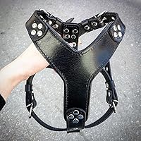 Vista 2 de Bestia Arnés para perro de cuero ''Style''. Negro. 100% cuero. hecho a mano