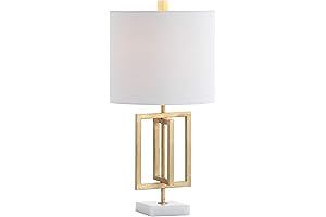 JONATHAN Y JYL1039A Anya Gold and White Lamp
