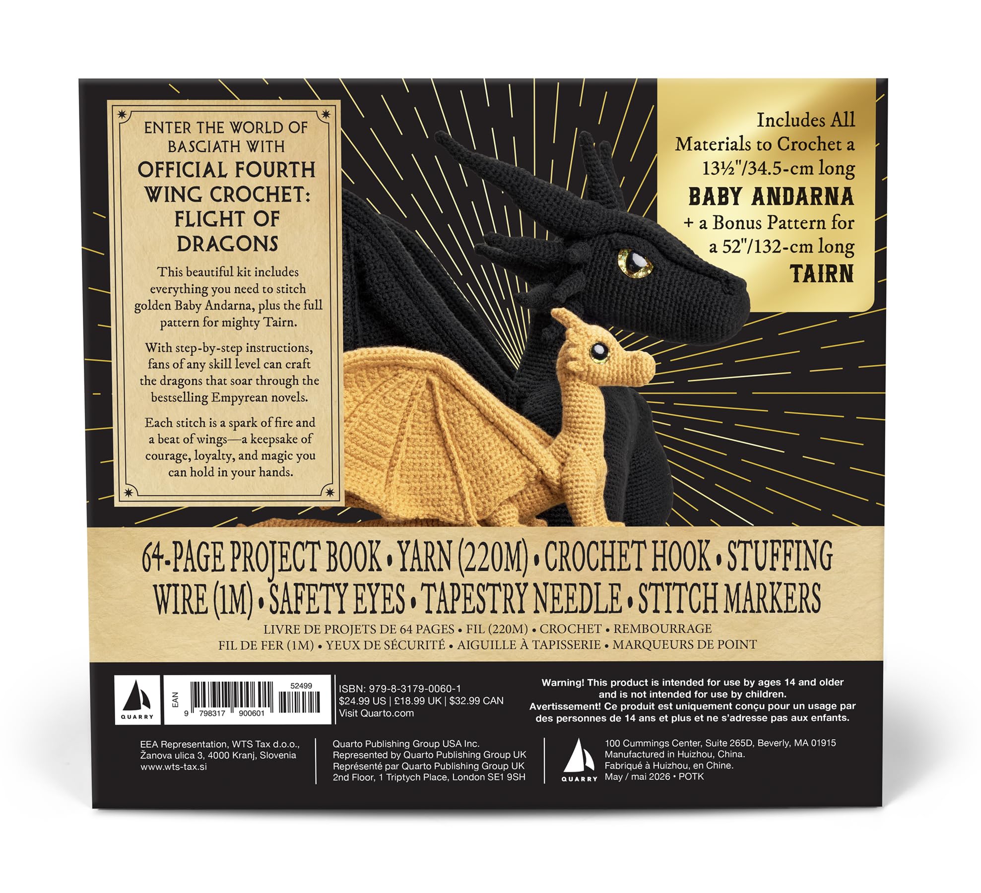 Official Fourth Wing Crochet: Flight of Dragons: Crochet Your Own Baby Andarna Plus a Bonus Pattern for Tairn - Based on the Award-Winning Empyrean Series