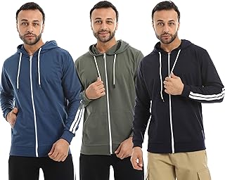 سويت شيرت بغطاء للرأس مع سوستة من ريد سيركل، طقم للرجال من 3 قطع