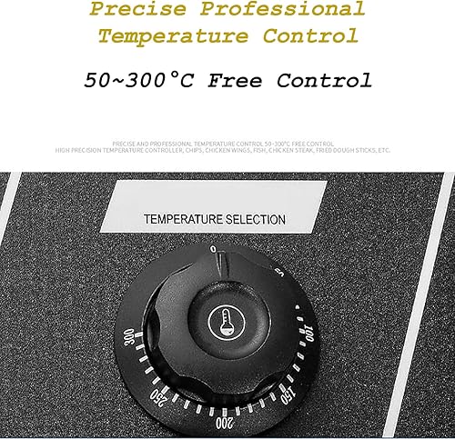 Miniatura 7 de Freidora eléctrica de 22.8 cuartos de galón con temporizador, freidora de cocina de acero inoxidable con cesta y tapa para pavo, papas fritas y